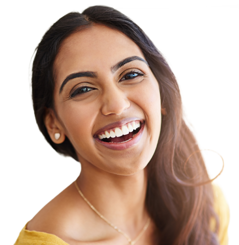 A Tan Woman Smiling With A Yellow Shirt 2